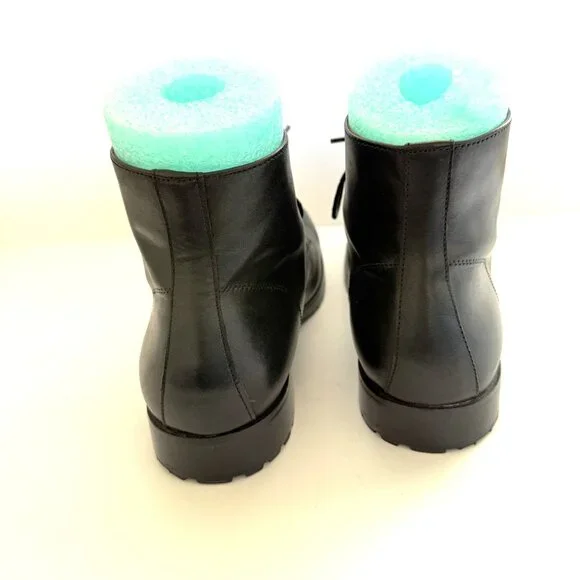 Dunross & Sons Mens Ankle Dress Shoes 11.5 Black Leather Lace Up NEW - Picture 4 of 8